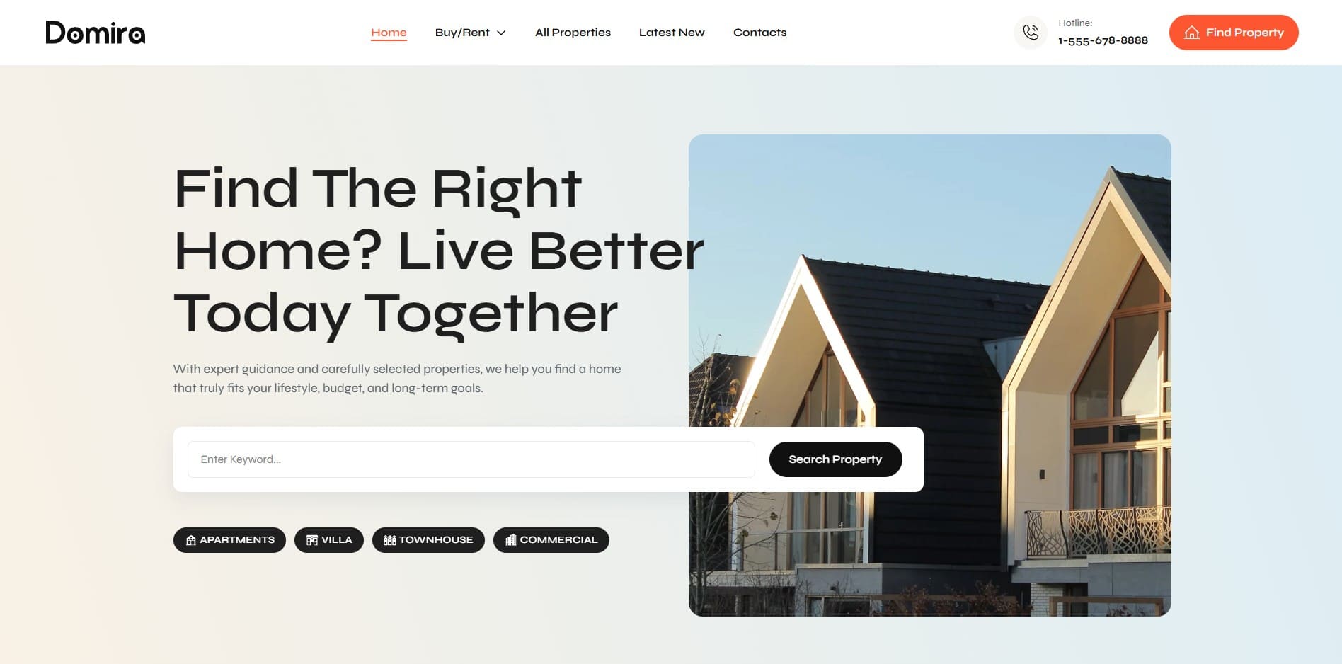 Domira Real Estate Shopify Theme screenshot
